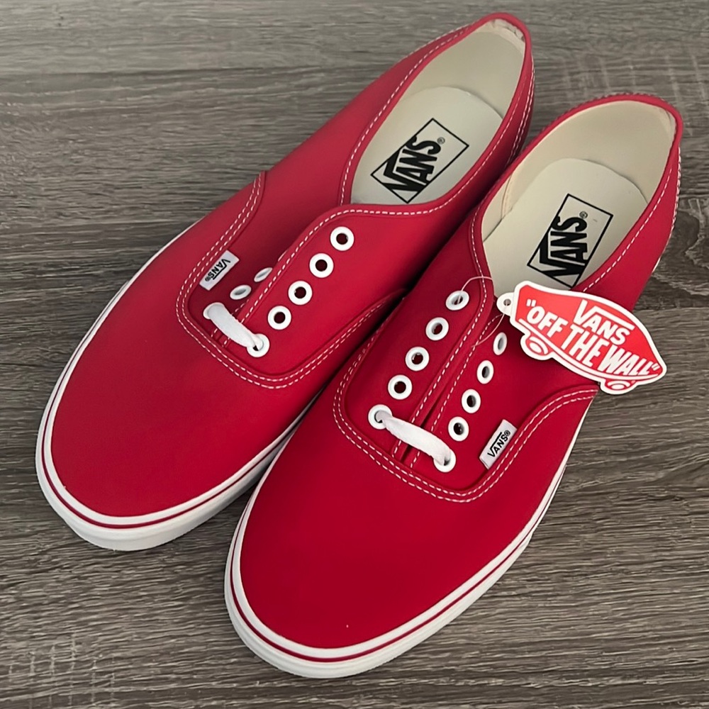 Red Authentic Vans